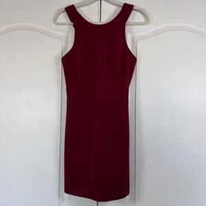 French Connection Whisper Light A-line Mini Dress Deep Framboise Size 6